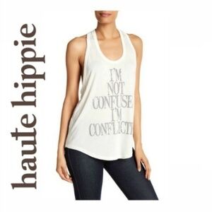 Haute Hippie Graphic Tank Top